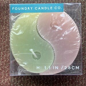 The Foundry Supply Co. Yin Yang Candles - Green and Cream